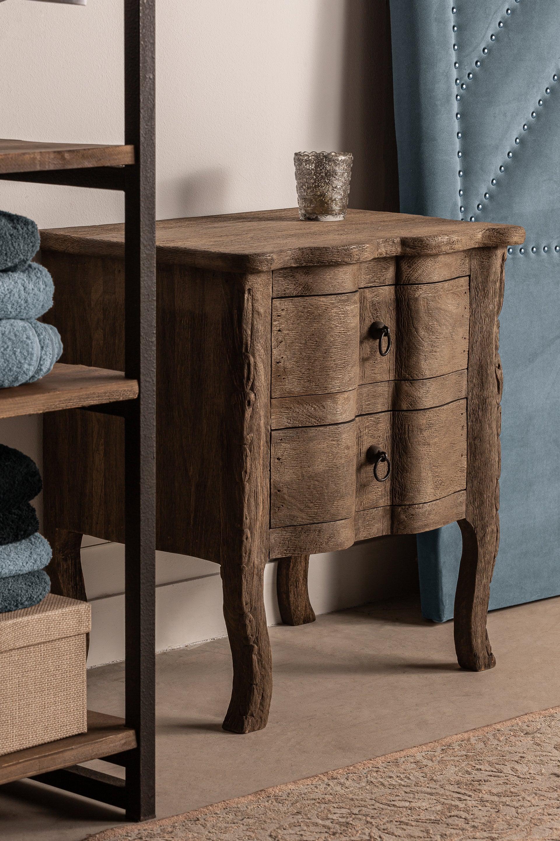 Munguia Mango Wood Bedside Table - Maison Rêves UK