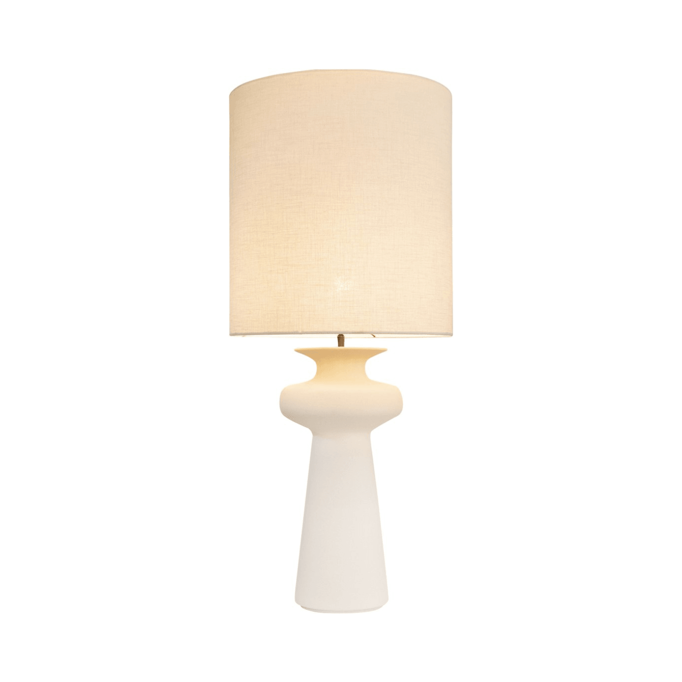 Nash Off White Earthenware Table Lamp - Maison Rêves UK