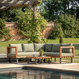 Nomad Eucalyptus Wood Corner Sofa Set - Maison Rêves UK