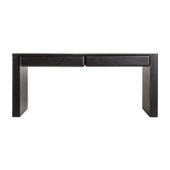 Norfolk Black Mango Wood 2 Drawer Desk - Maison Rêves UK