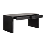 Norfolk Black Mango Wood 2 Drawer Desk - Maison Rêves UK