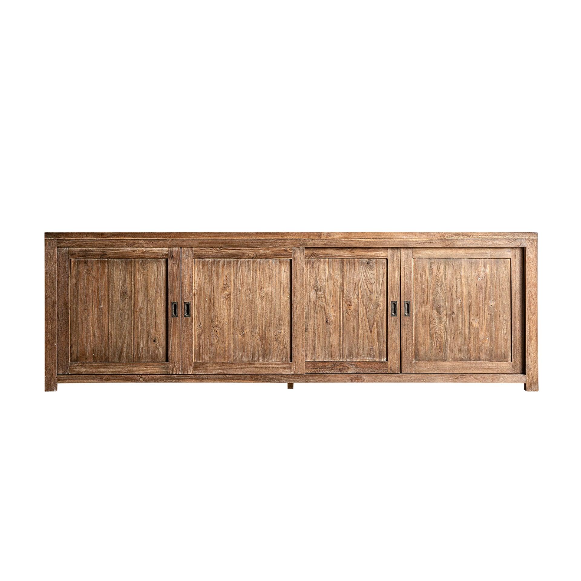Nysted Natural Wood Low Sideboard - Maison Rêves UK