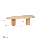 Oakley Natural Oak Wood Coffee Table by Richmond Interiors - Maison Rêves UK