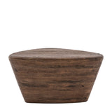 Orego Mango Wood Side Table Walnut Finish - Maison Rêves UK