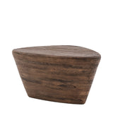 Orego Mango Wood Side Table Walnut Finish - Maison Rêves UK