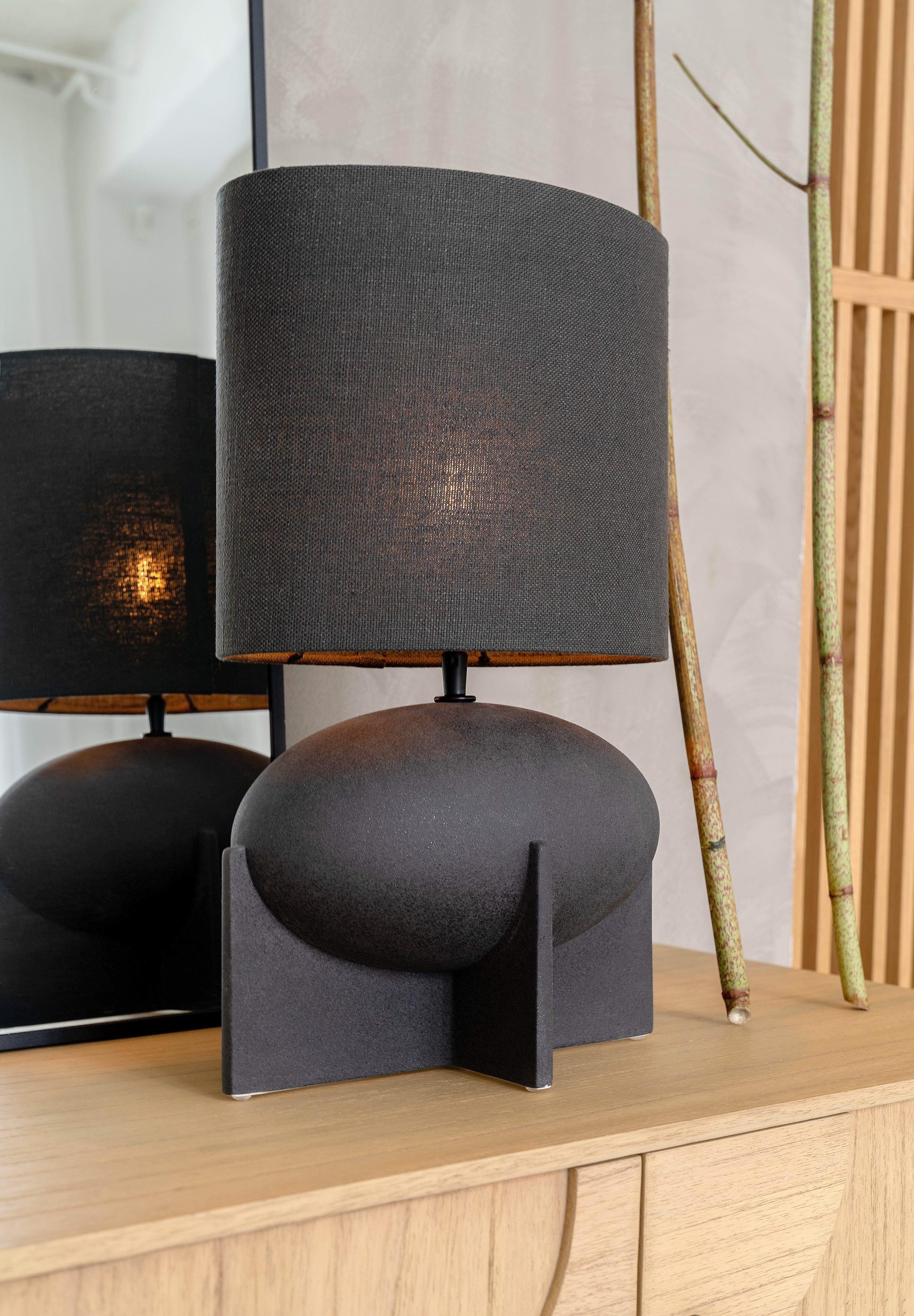 OVO 1 Earthenware Table Lamp with Shade - Maison Rêves UK