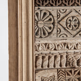 Askale Cream Teak Wood Wall Art - Maison Rêves UK