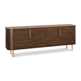 Paris Natural Walnut Sideboard with Gold Brass Handles by Berkeley Designs - Maison Rêves UK