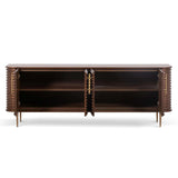 Paris Natural Walnut Sideboard with Gold Brass Handles by Berkeley Designs - Maison Rêves UK