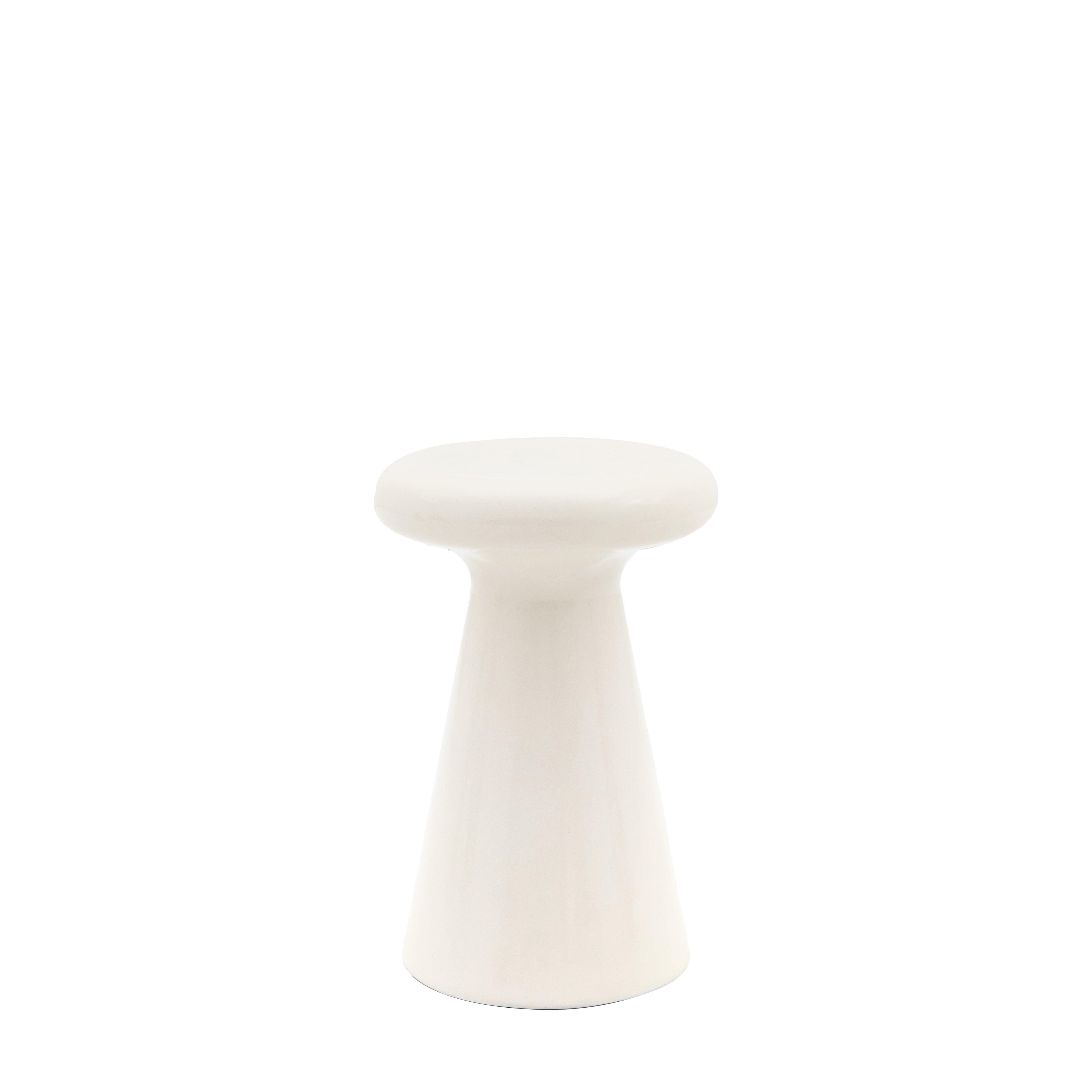 Pavio Side Table Cream Concrete Finish - Maison Rêves UK