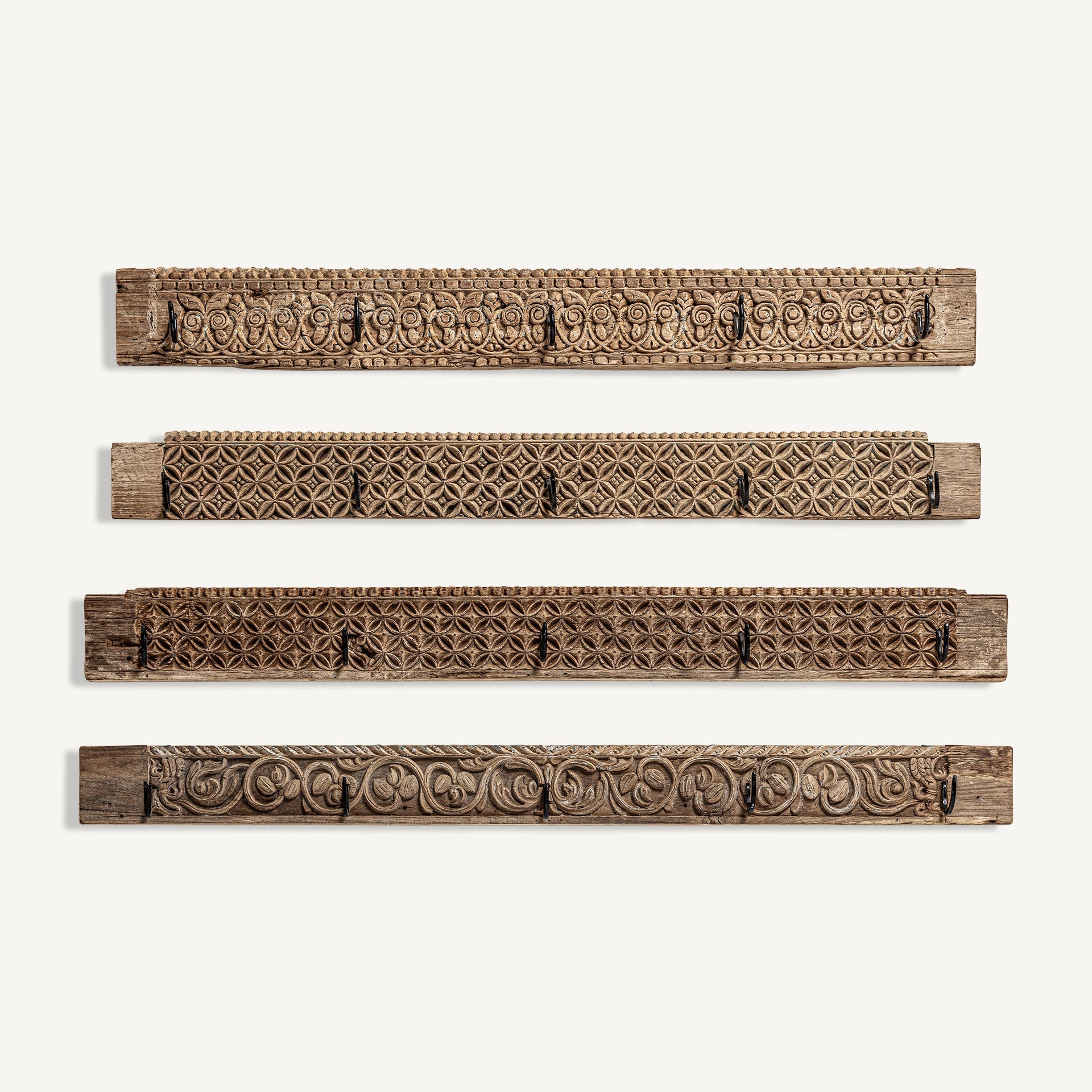 Cain Teak Wood Coat Hanger - Maison Rêves UK