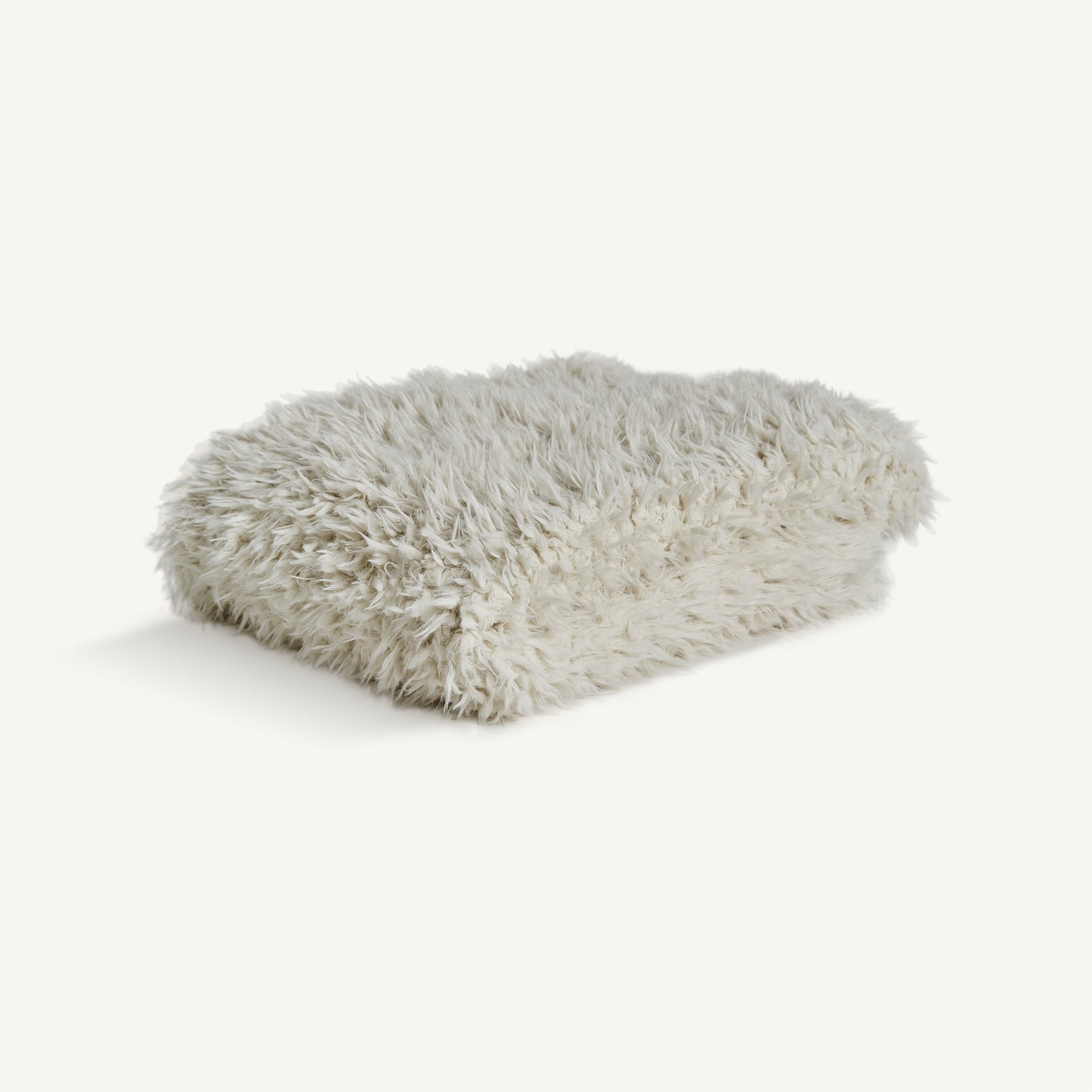 Canace Off White Cotton Throw - Maison Rêves UK