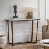 Ponte Console Table Faux Marble Top - Maison Rêves UK