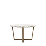 Ponte Round Coffee Table Faux Marble Top - Maison Rêves UK