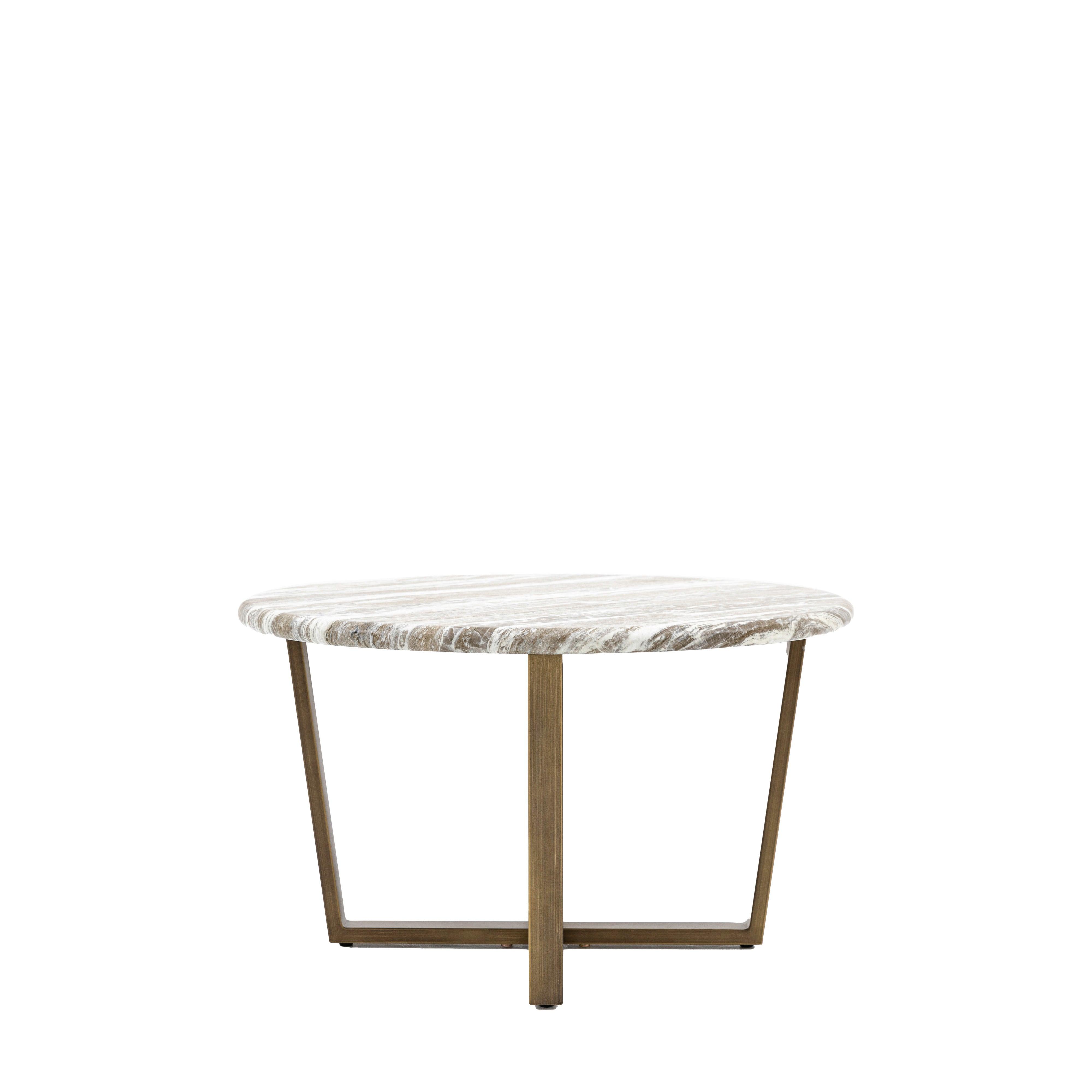 Ponte Round Coffee Table Faux Marble Top - Maison Rêves UK