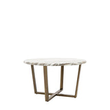 Ponte Round Coffee Table Faux Marble Top - Maison Rêves UK