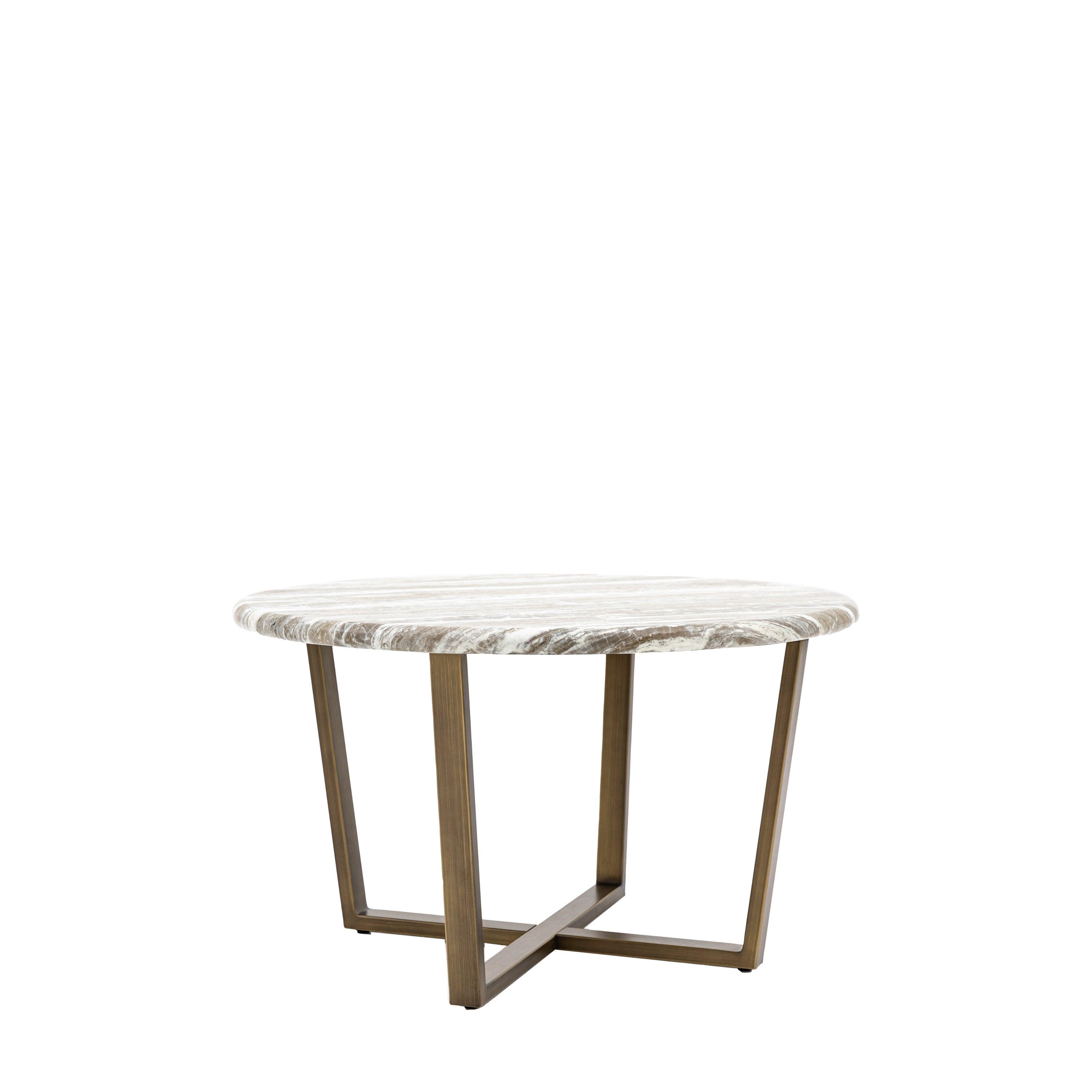 Ponte Round Coffee Table Faux Marble Top - Maison Rêves UK