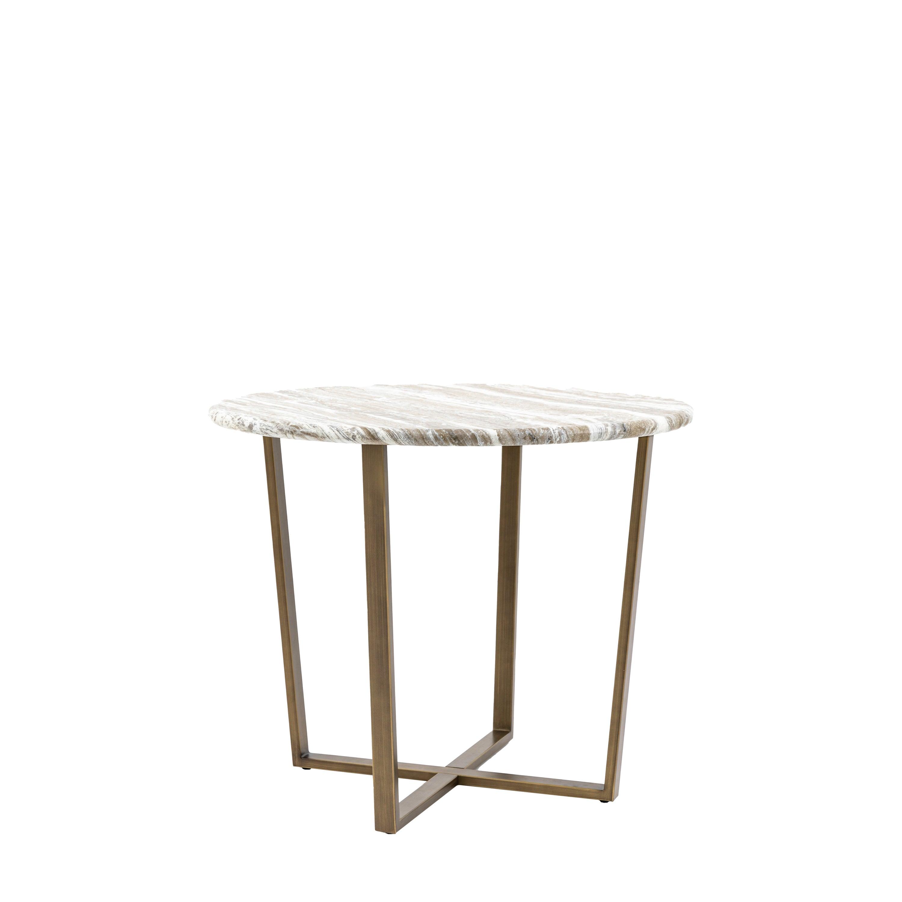 Ponte Round Dining Table Faux Marble Top - Maison Rêves UK