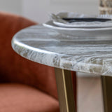 Ponte Round Dining Table Faux Marble Top - Maison Rêves UK