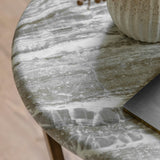 Ponte Side Table Faux Marble Top - Maison Rêves UK