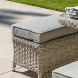 Prairie Rattan Corner Square Dining Set with Fire Pit - Maison Rêves UK