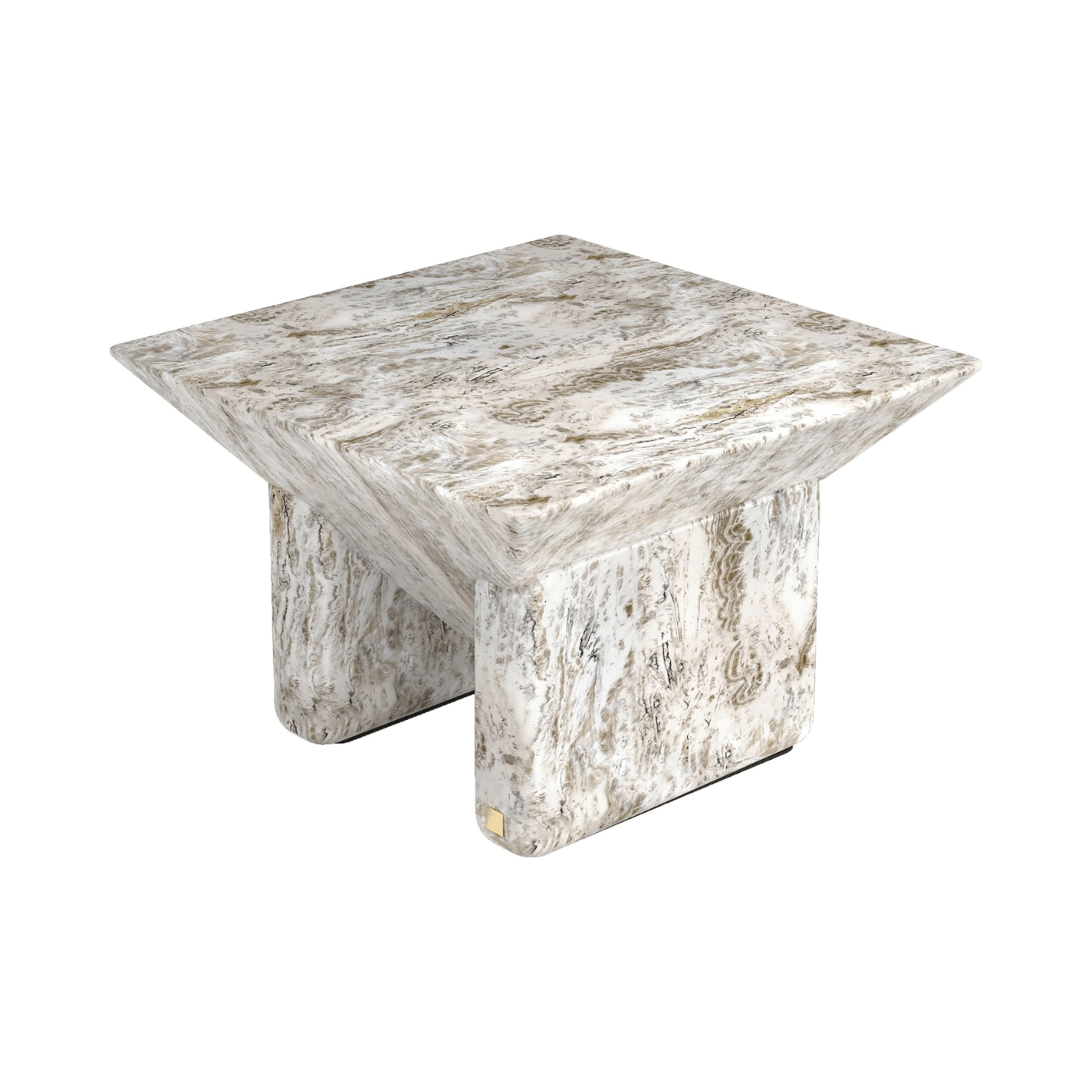 Prism Faux Marble Square Coffee Table - Maison Rêves UK