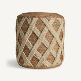Elgin Jute Pouffe - Maison Rêves UK