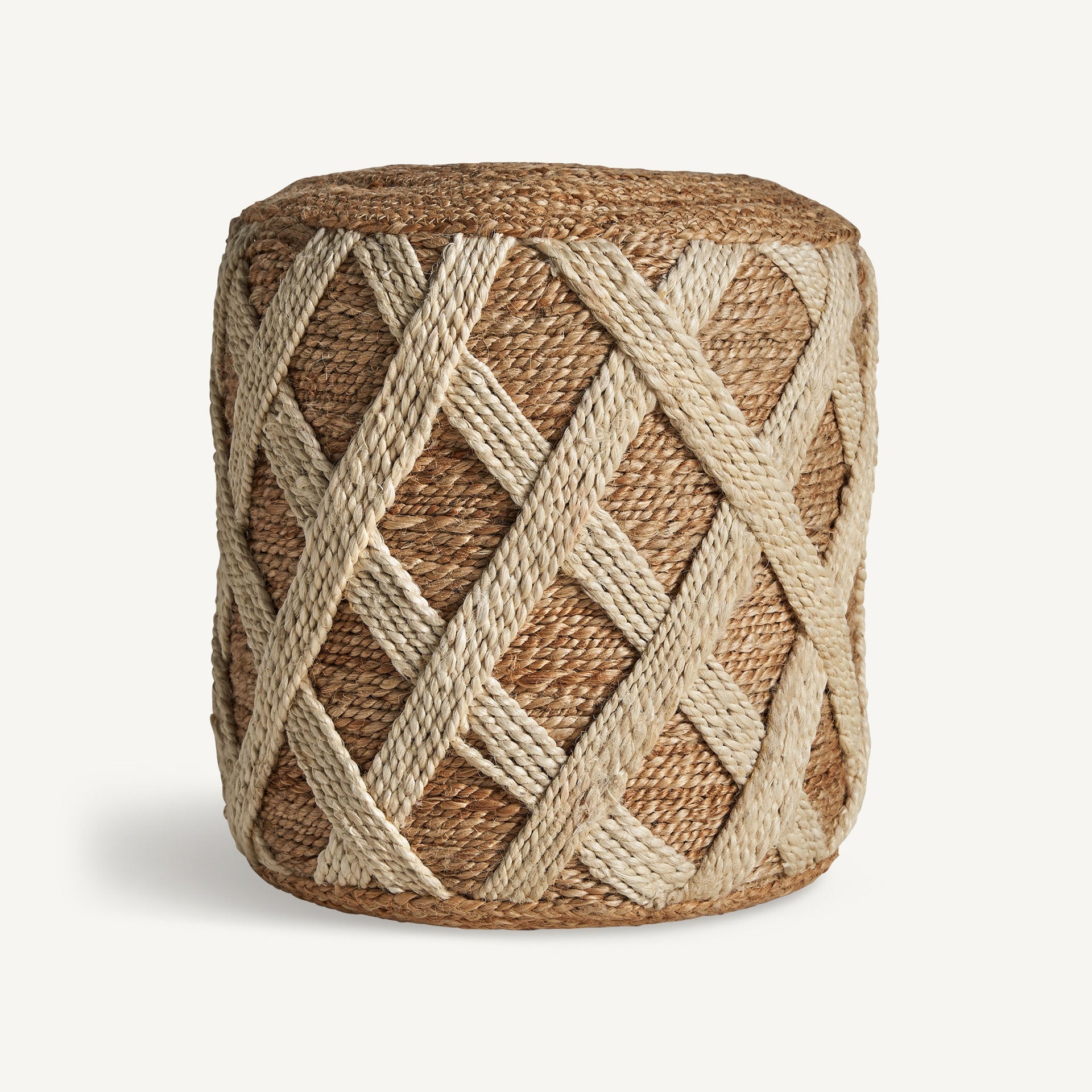 Elgin Jute Pouffe - Maison Rêves UK