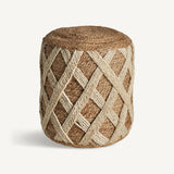 Elgin Jute Pouffe - Maison Rêves UK