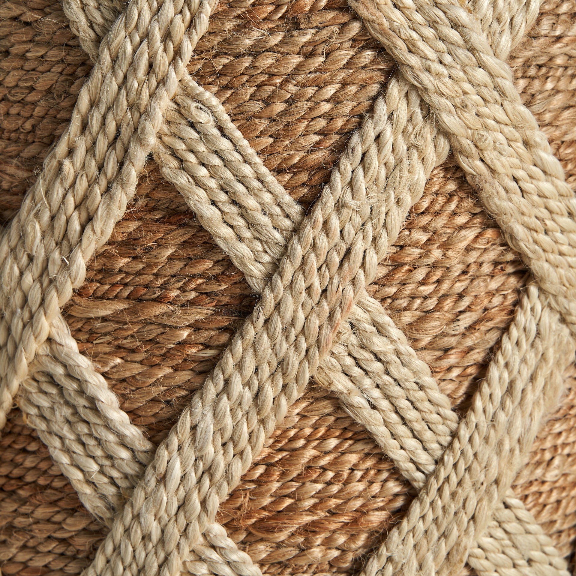 Elgin Jute Pouffe - Maison Rêves UK