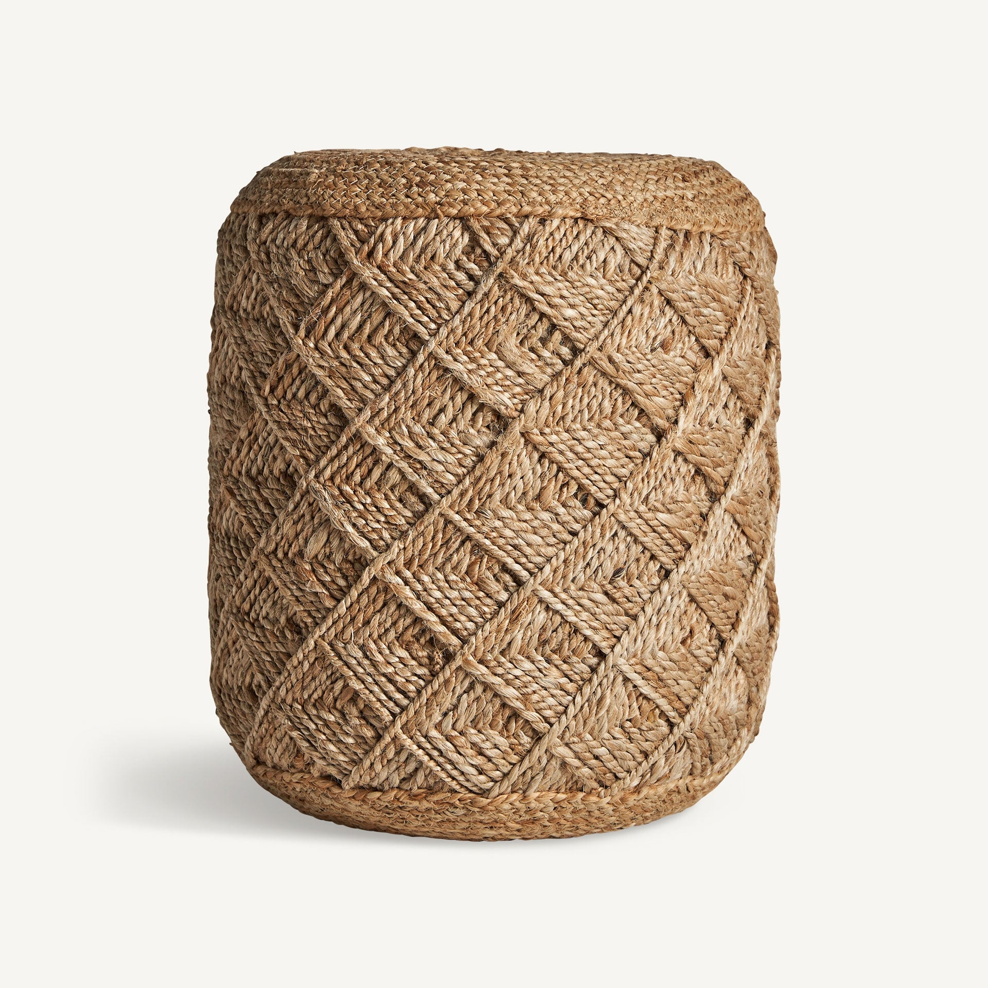 Elgin Jute Pouffe - Maison Rêves UK