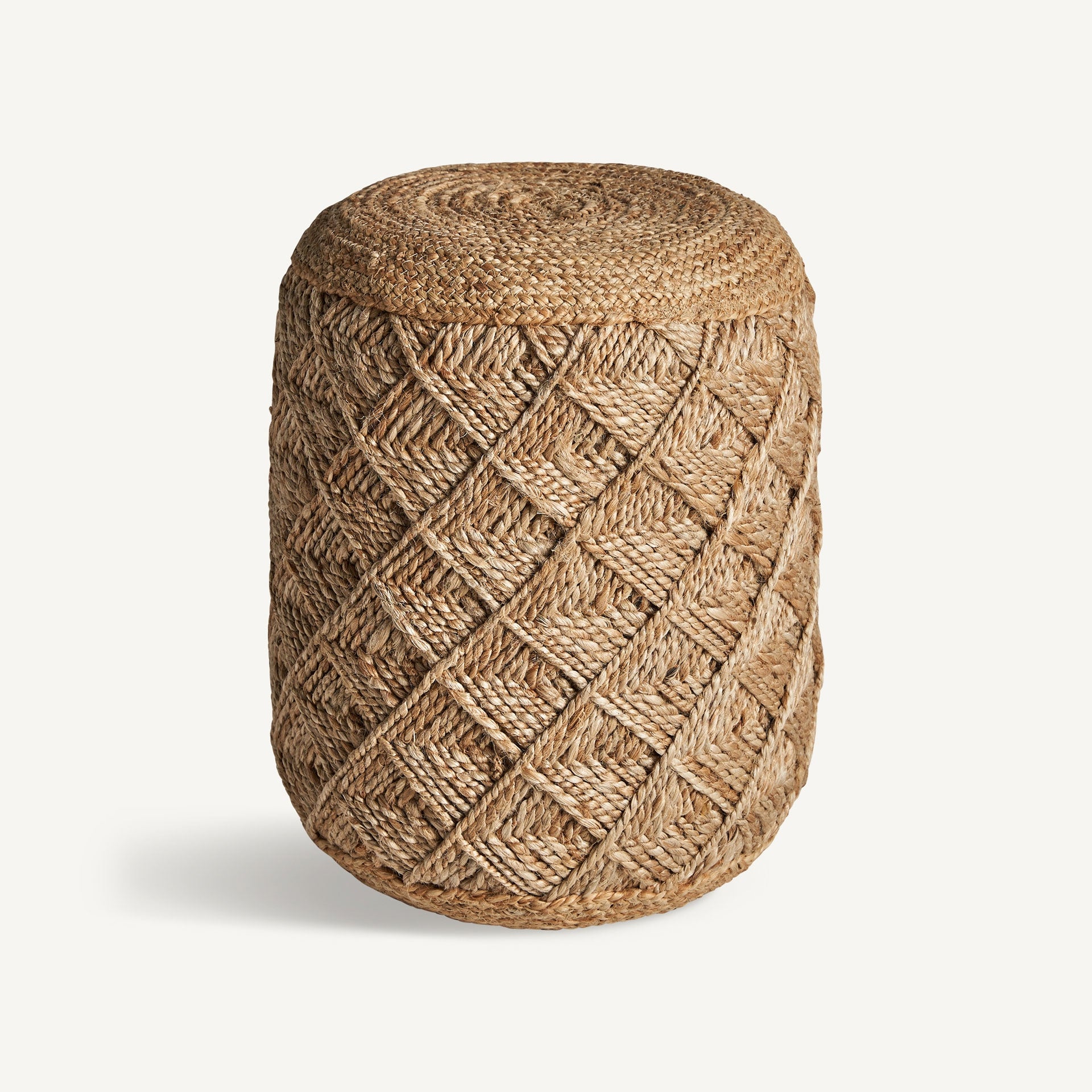 Elgin Jute Pouffe - Maison Rêves UK