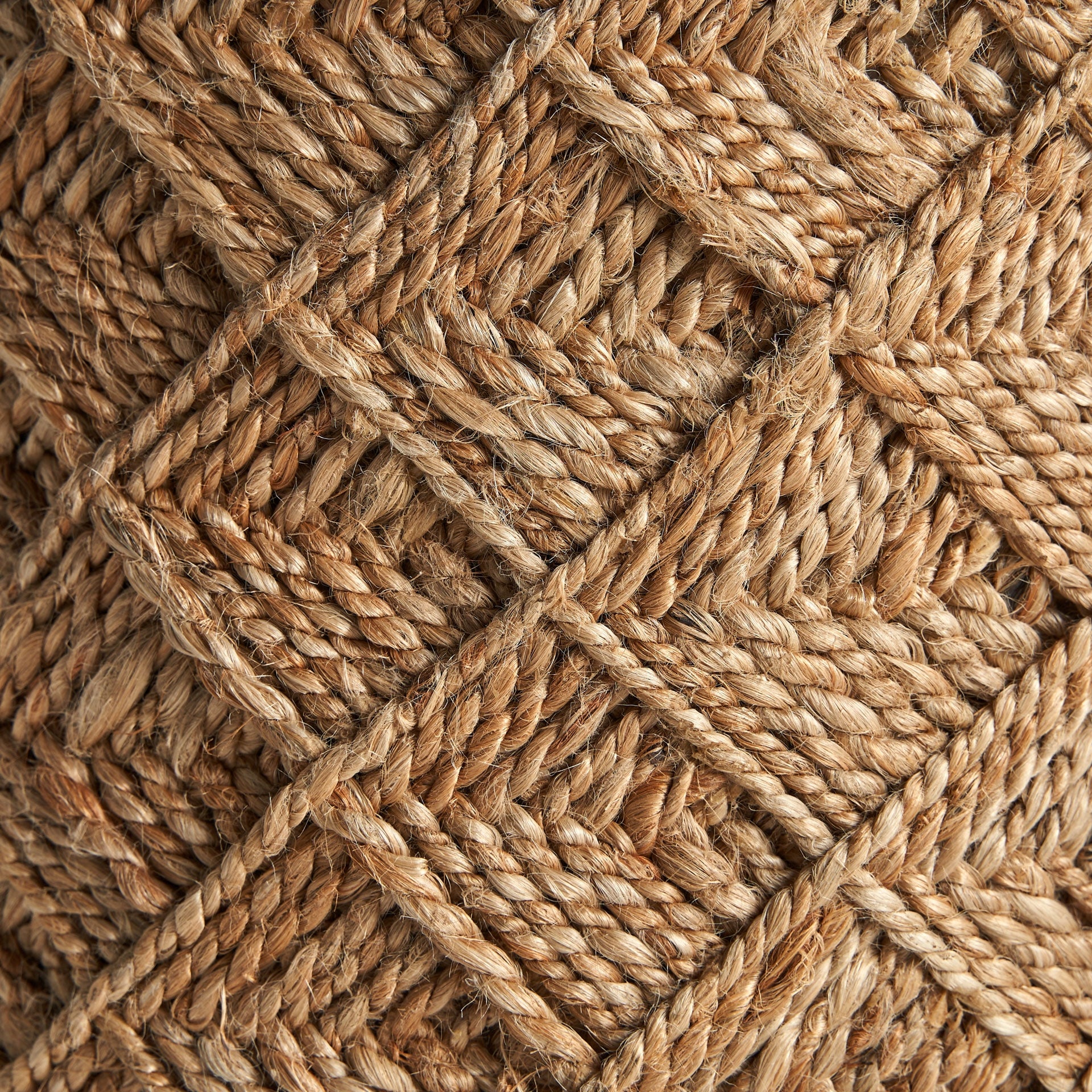 Elgin Jute Pouffe - Maison Rêves UK