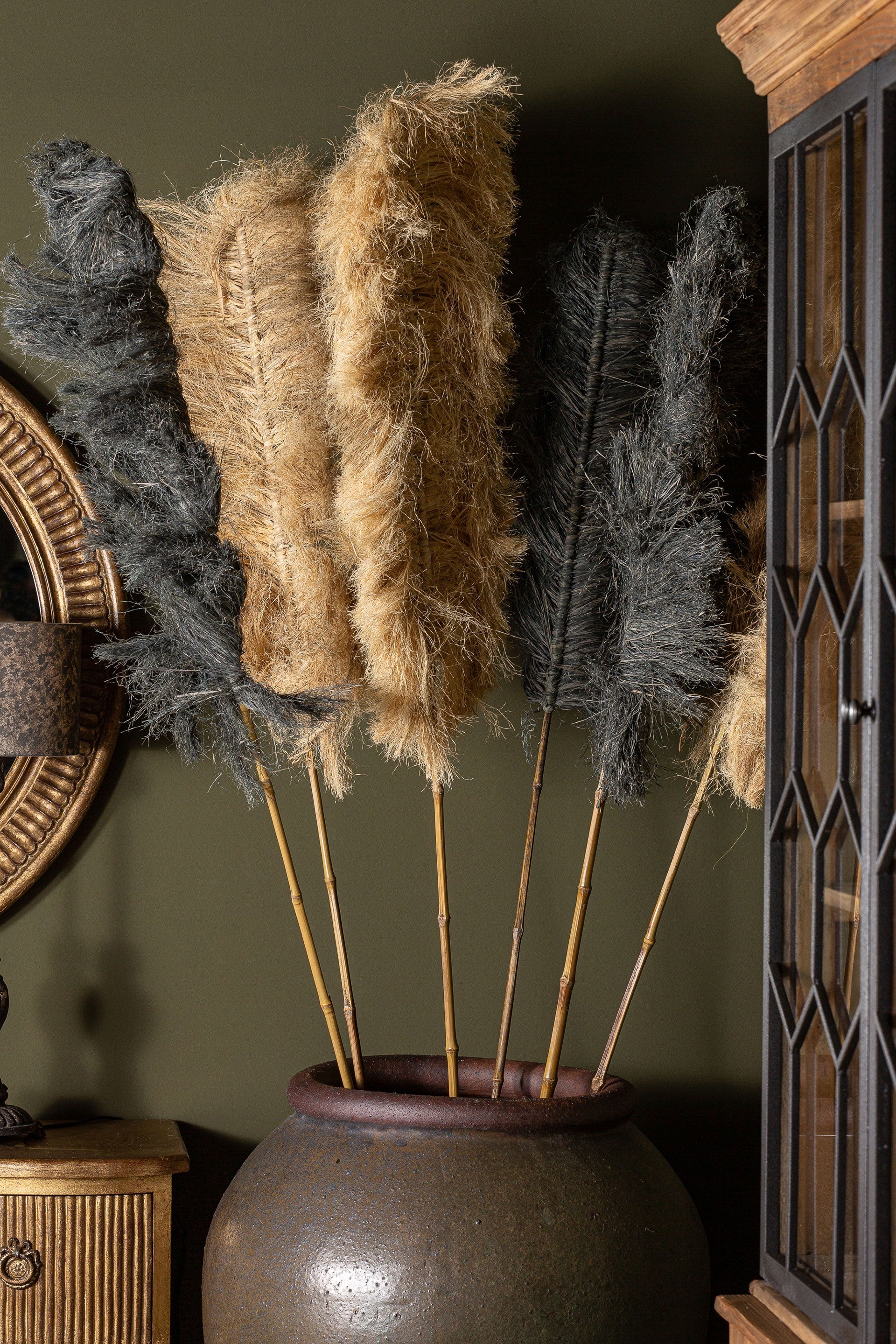 Jerzy Raffia Decorative Branch (Set of 6) - Maison Rêves UK