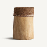 Brunico Suar Wood Footrest - Maison Rêves UK