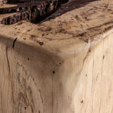 Dharm Tamarind Wood Footrest - 43cm - Maison Rêves UK
