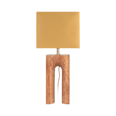 Reso One Travertine Table Lamp with Shade - Maison Rêves UK