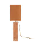 Reso Two Travertine Table Lamp with Shade - Maison Rêves UK