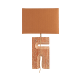 Reso Two Travertine Table Lamp with Shade - Maison Rêves UK