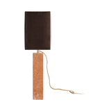 Reso Two Travertine Table Lamp with Shade - Maison Rêves UK