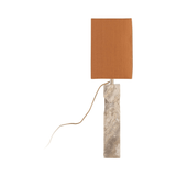 Reso Two Travertine Table Lamp with Shade - Maison Rêves UK