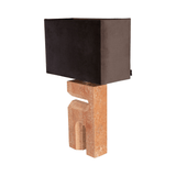 Reso Two Travertine Table Lamp with Shade - Maison Rêves UK