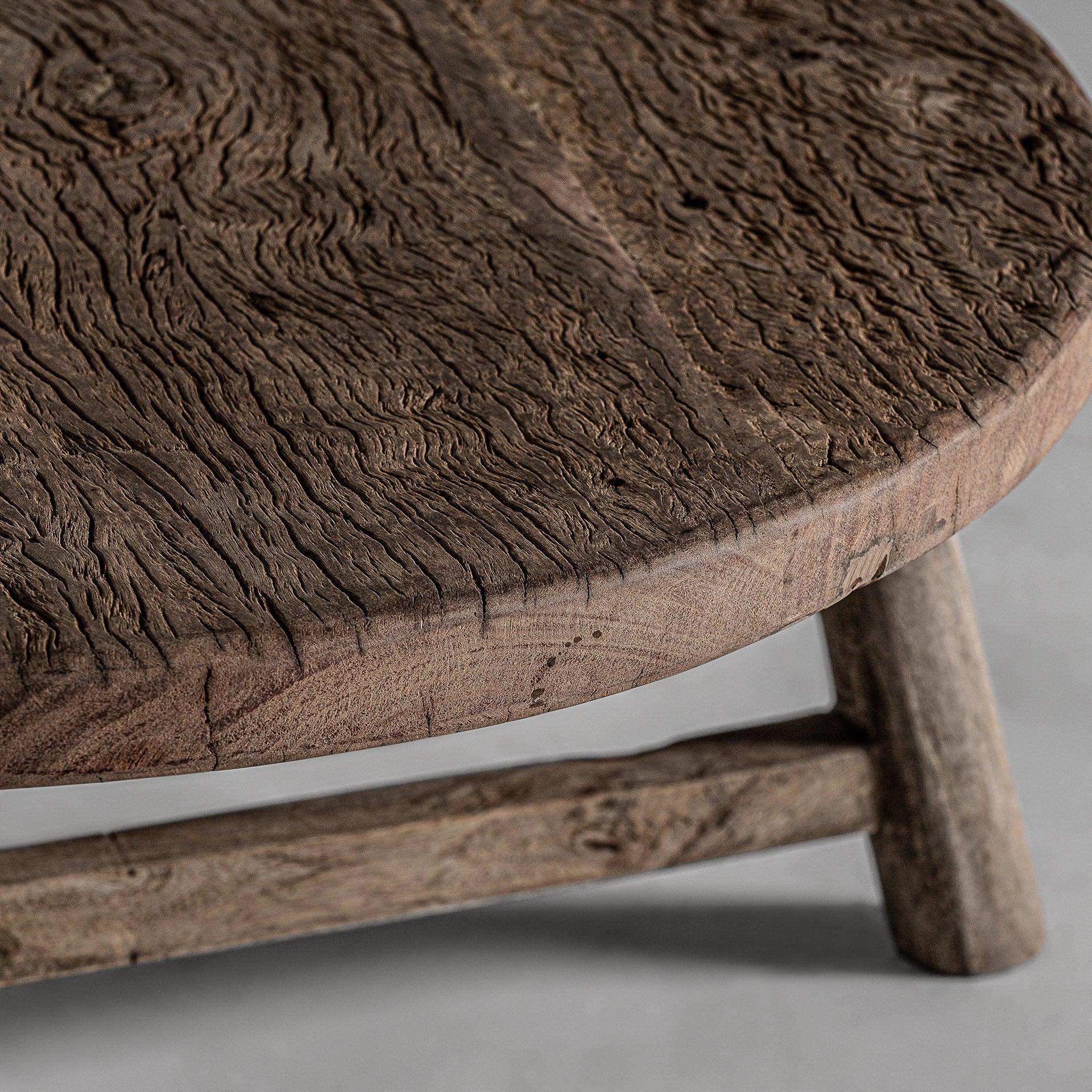 Samsun Recycled Pine Wood Circular Coffee Table - Maison Rêves UK