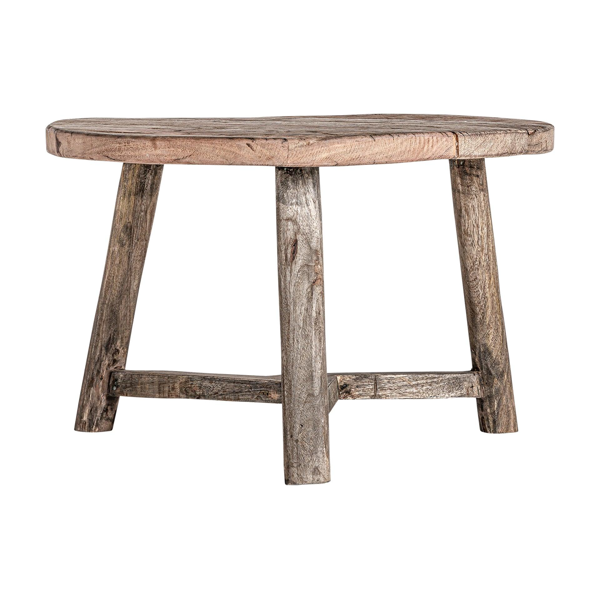 Samsun Recycled Pine Wood Circular Coffee Table - Small - Maison Rêves UK