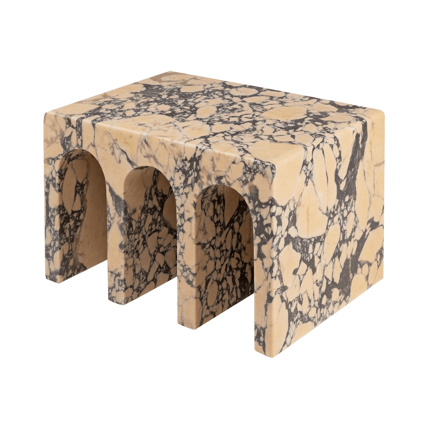 Segovia Set of Two Purple Breccia Marble Coffee Table - Maison Rêves UK