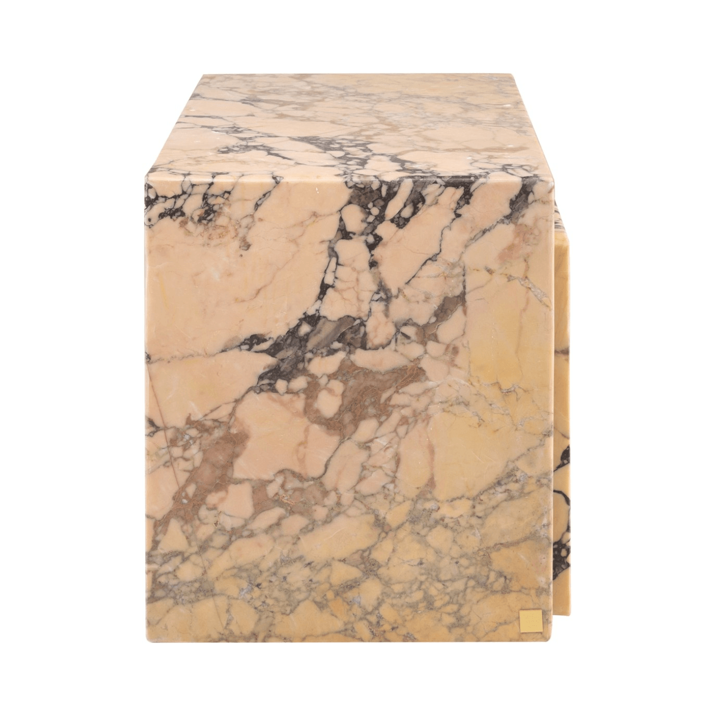 Segovia Set of Two Purple Breccia Marble Coffee Table - Maison Rêves UK