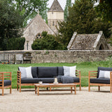 Sennen Outdoor Acacia Wood Armchairs with Coffee Table (sofa not included) - Maison Rêves UK