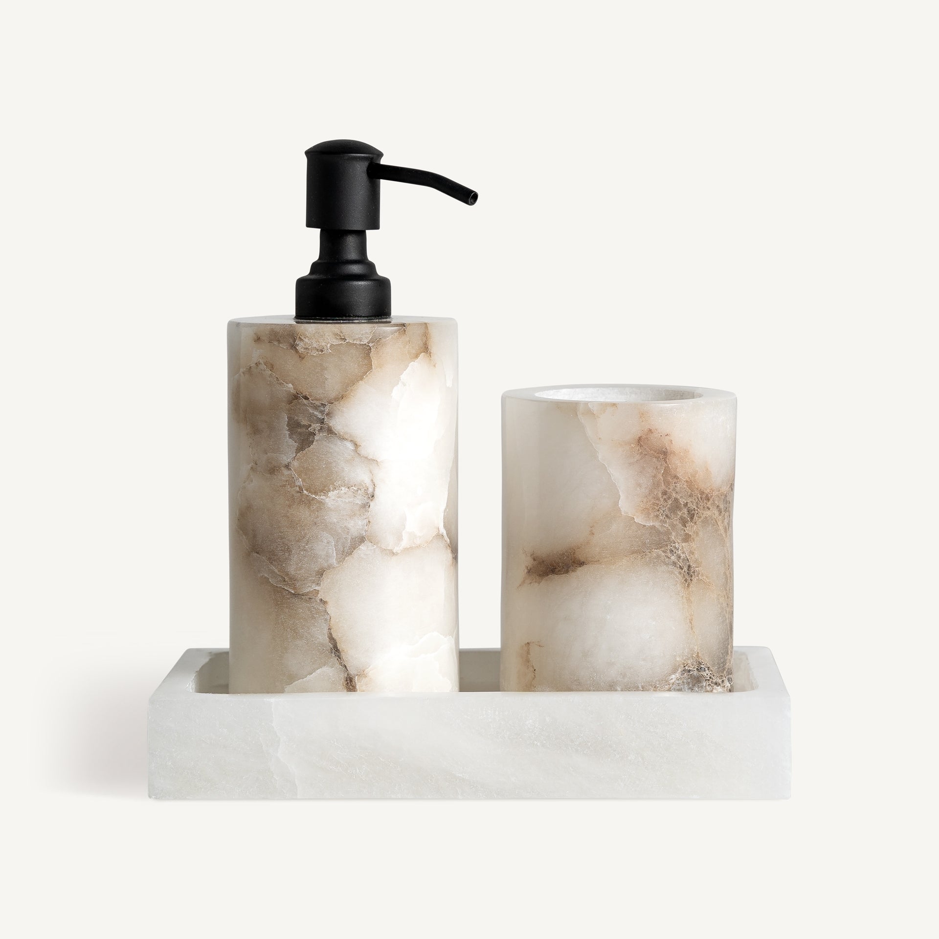 Gyal Marble Bathroom Set (Set of 3) - Maison Rêves UK