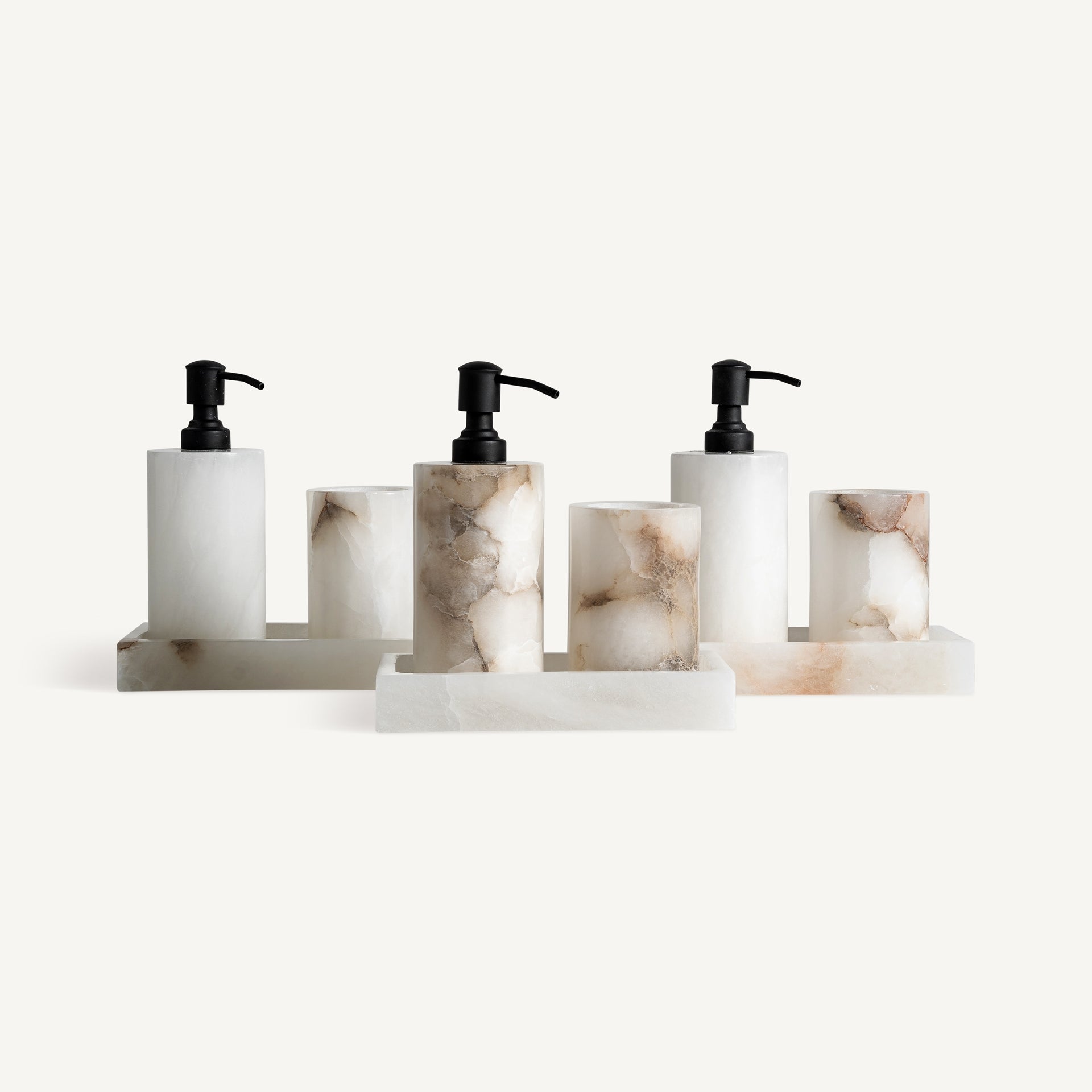 Gyal Marble Bathroom Set (Set of 3) - Maison Rêves UK