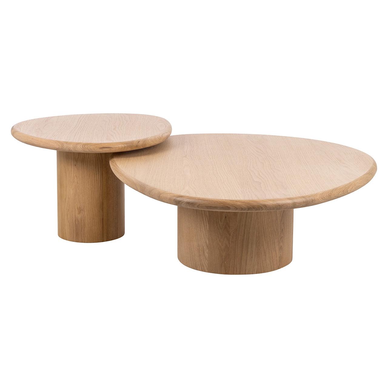 Set of Two Oakley Natural Oak Wood Coffee Tables by Richmond Interiors - Maison Rêves UK